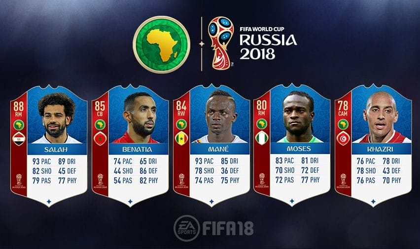 Bekendmaking WK-ratings Afrikaanse landen in FIFA 18