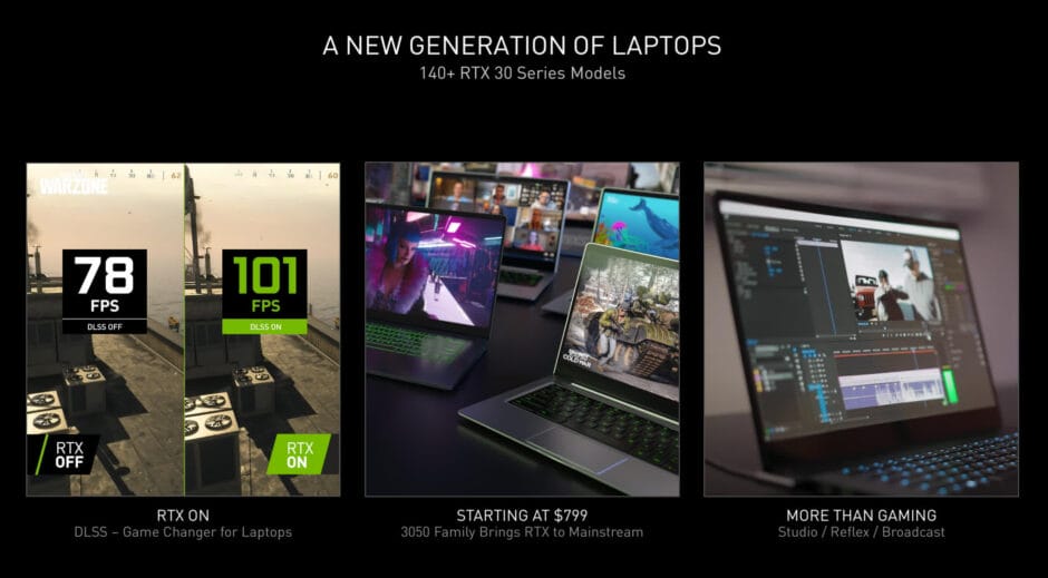 Nvidia kondigt RTX 3050 en RTX 3050 Ti aan voor laptops aan, veel performance voor gunstige prijzen