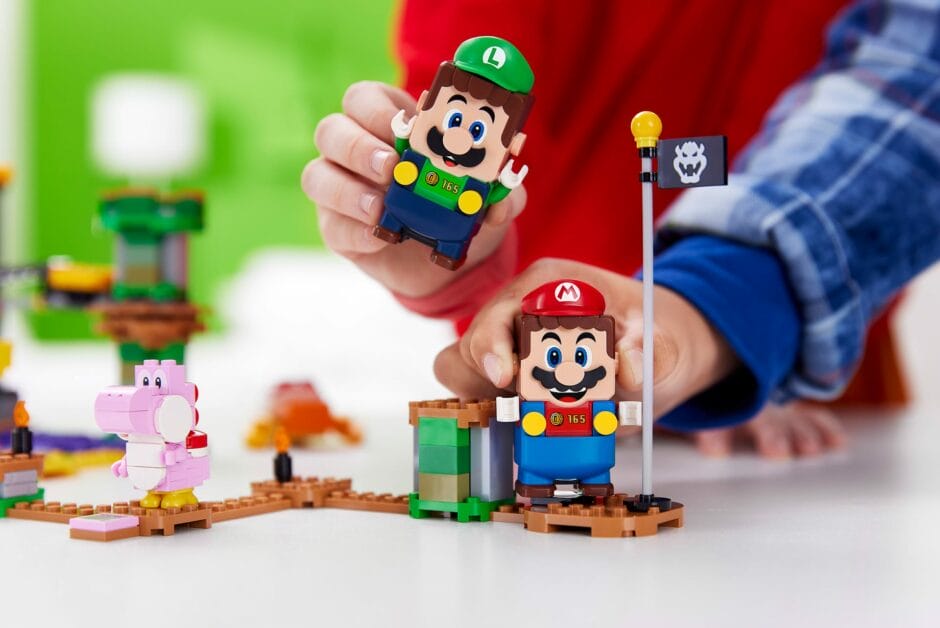 LEGO Luigi kan verbonden worden met LEGO Mario via bluetooth