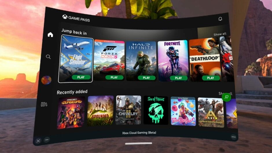 Xbox Cloud Gaming krijgt officiële ondersteuning op Meta Quest VR headsets