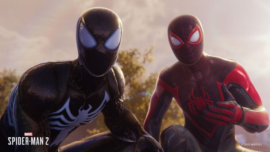 Peter Parker draagt de Symbiote Suit in de eerste gameplay trailer van Marvel’s Spider-Man 2