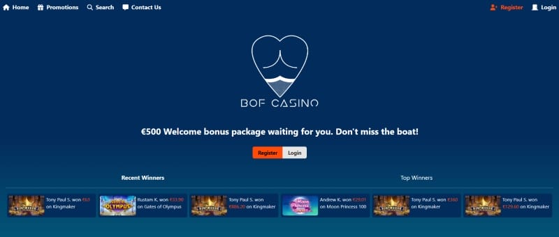 BOF Casino: Top casino zonder CRUKS in Nederland